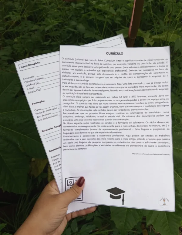 Currículo- Projeto de Vida