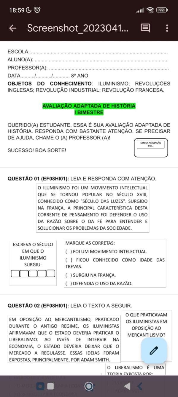 Provas Adaptadas de História (6º ao 9º Ano) - Image 2