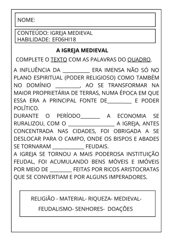 Atividades Autismo 6º ao 9º HISTÓRIA - Image 4