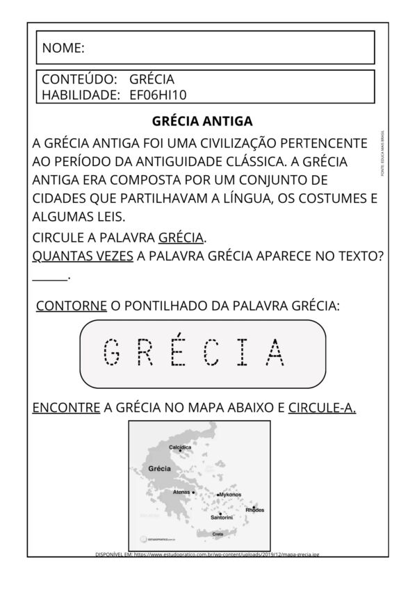 Atividades Autismo 6º ao 9º HISTÓRIA - Image 2