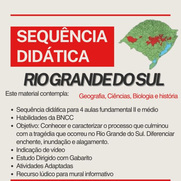 Enchentes Rio Grande do Sul- Sequência Didática