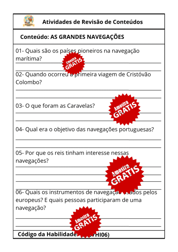Atividades de Revisão de HISTÓRIA - Image 2