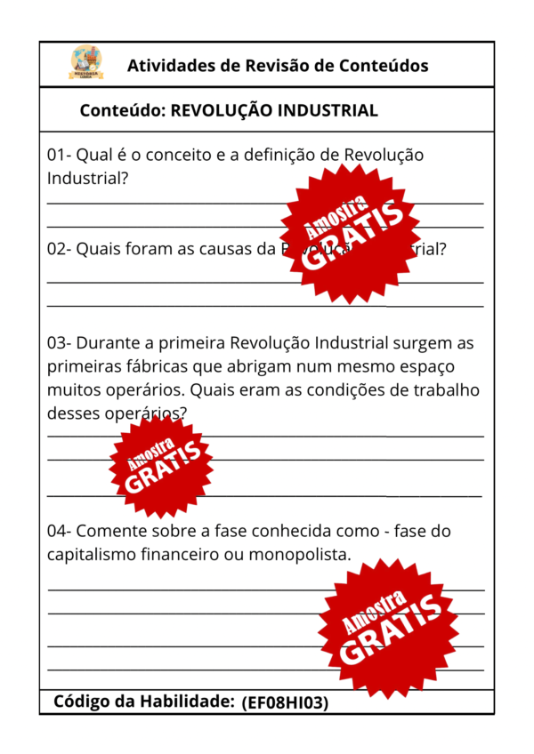 Atividades de Revisão de HISTÓRIA - Image 3