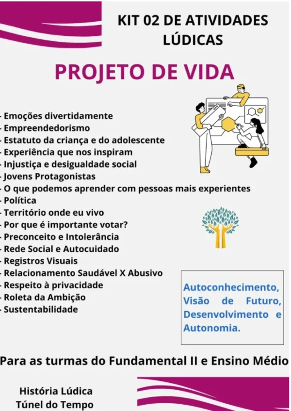 Atividades Projeto de Vida - Kit 02