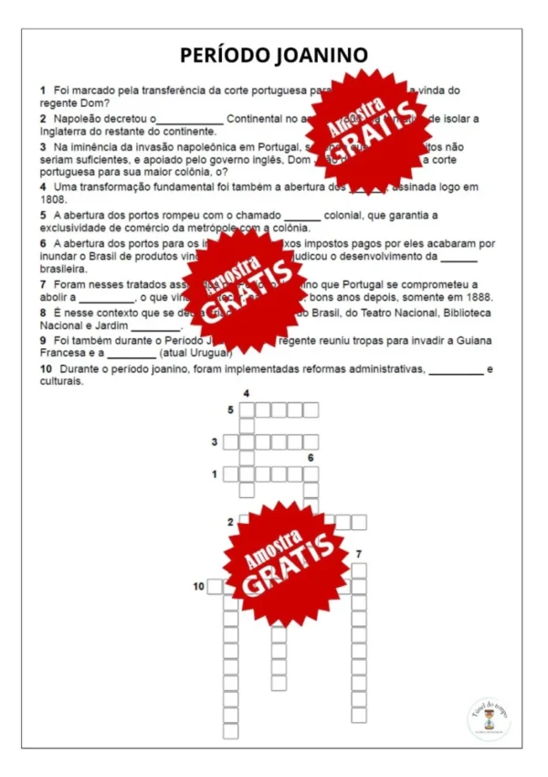 Cruzadinhas Ensino Médio - História (3° Bimestre) - Image 3