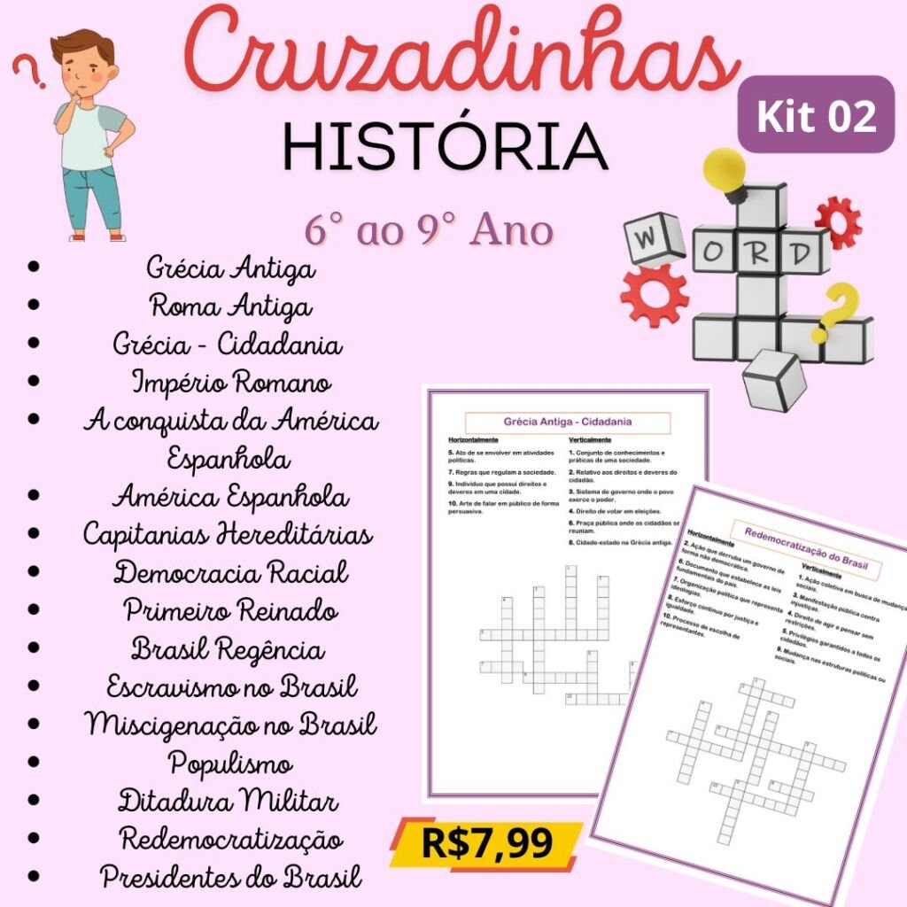 Cruzadinhas 6º ao 9º Ano KIT 02 - História Lúdica