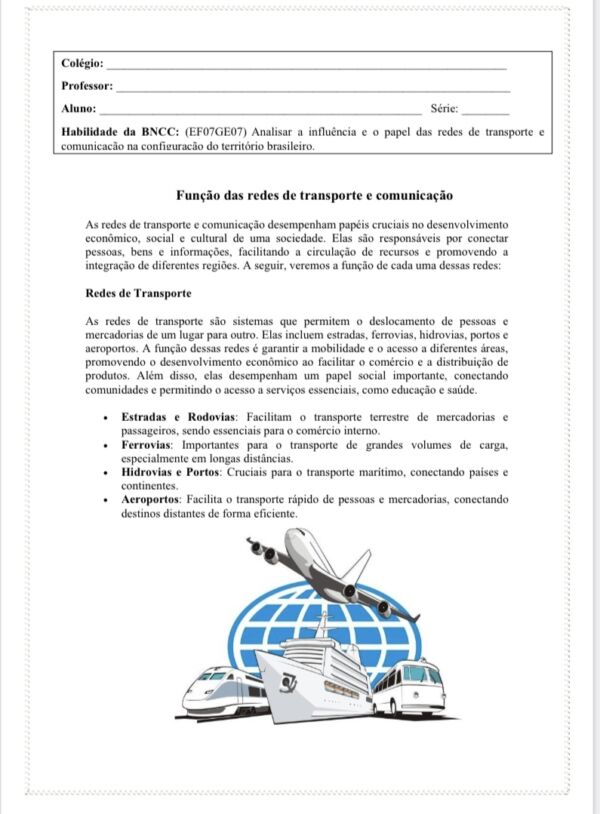 Redes de Transporte e Comunicação