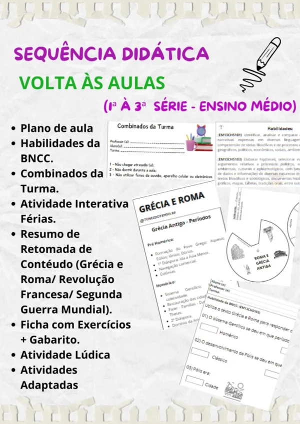 Volta às aulas - ENSINO MÉDIO