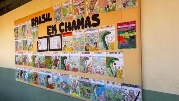 Folder Brasil em chamas