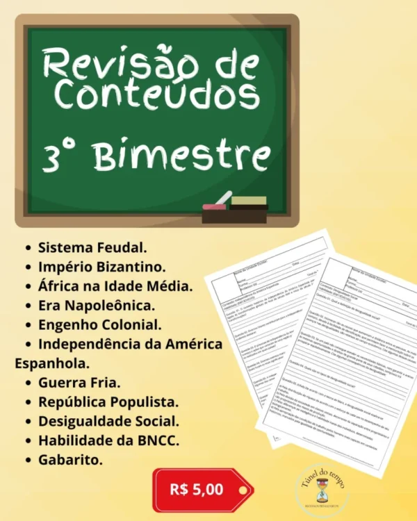 Revisão de Conteúdos - 3° Bimestre