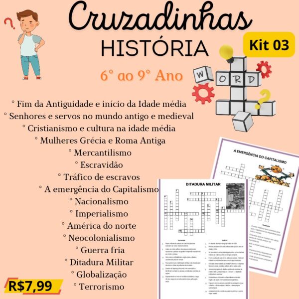 Cruzadinhas de História 6º ao 9º KIT 03
