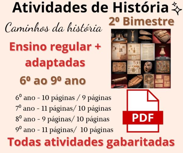 Atividades de história 2⁰ bimestre 6⁰ ao 9⁰ ano