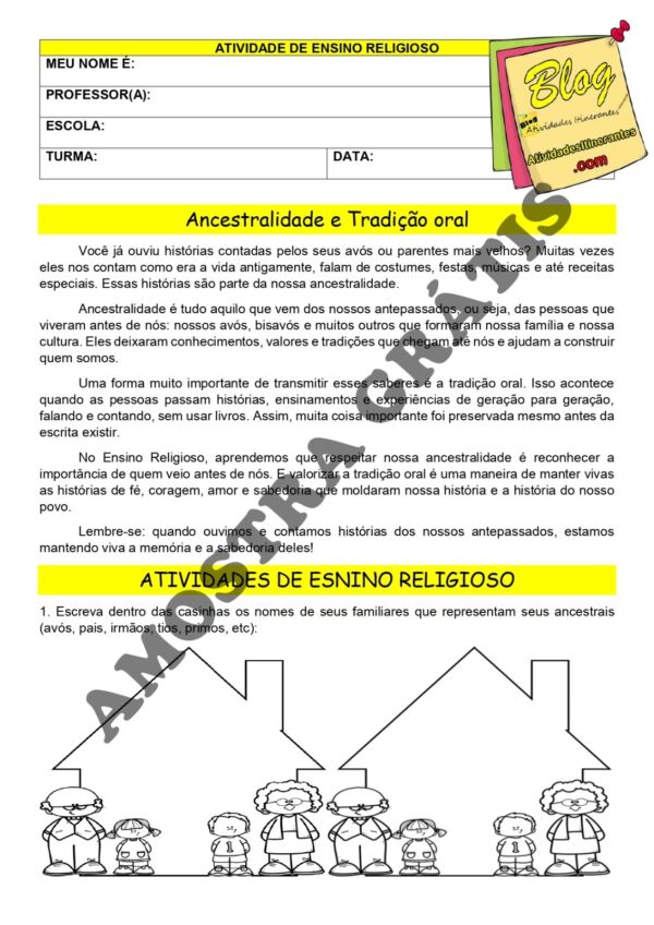 Atividades de Ensino Religioso para 5⁰ ano 2⁰ Bimestre - Image 3