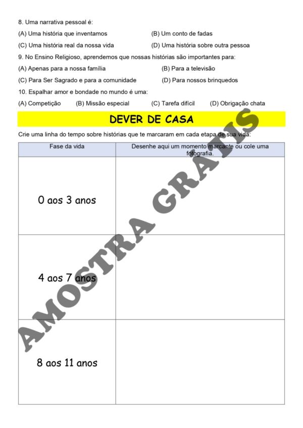 Atividades de Ensino Religioso para 5⁰ ano 2⁰ Bimestre - Image 2