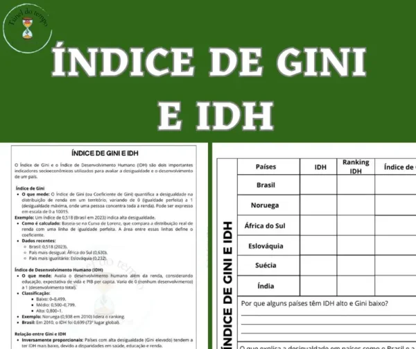 Índice de Gini e IDH