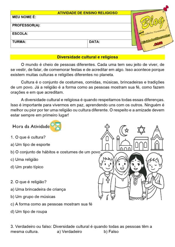 Apostila de Ensino Religioso para 4⁰ ano - 2⁰ bimestre - Image 3