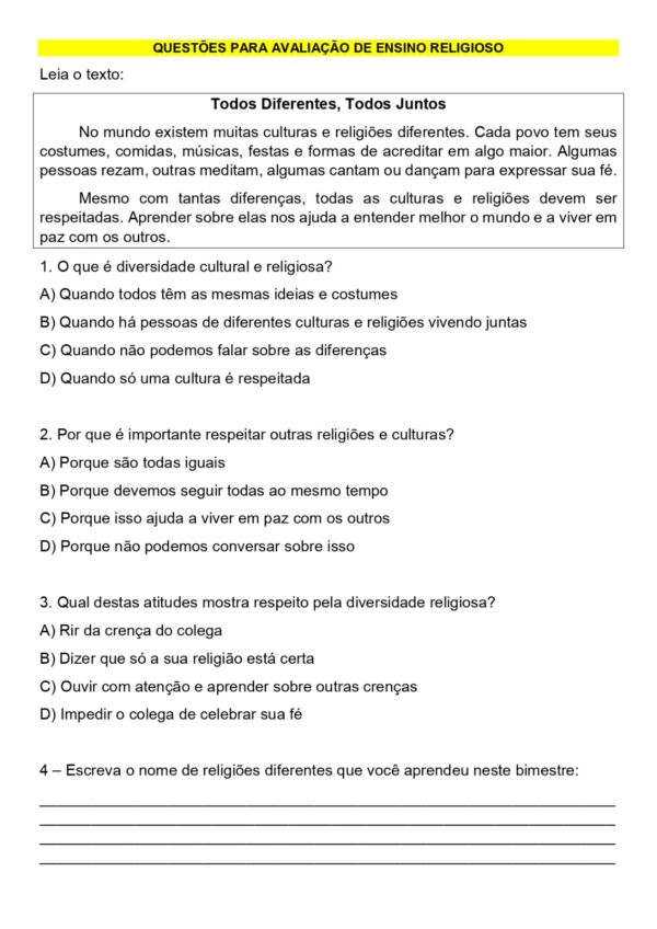 Apostila de Ensino Religioso para 4⁰ ano - 2⁰ bimestre - Image 4