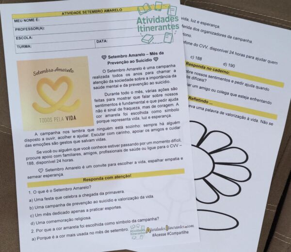 Setembro AMARELO 💛 - Image 3