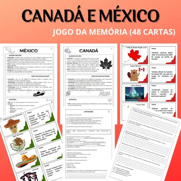 Canadá e México – Jogo da Memória