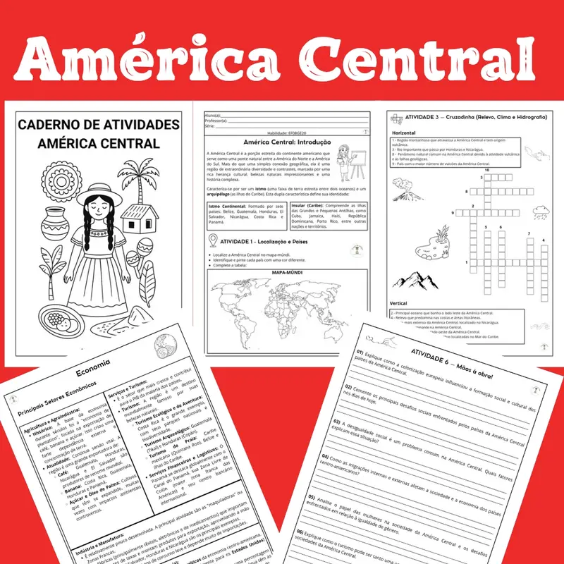 América Central – Caderno de Atividades