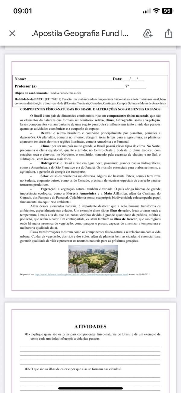 Apostila de Geografia 6 ao 9 ano - Imagem 6