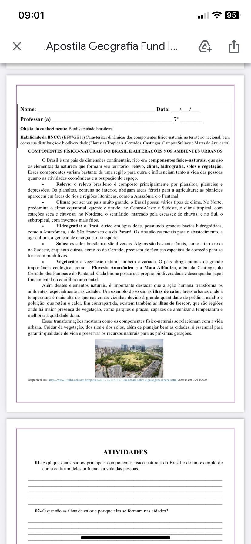 Apostila de Geografia 6 ao 9 ano - Imagem 6
