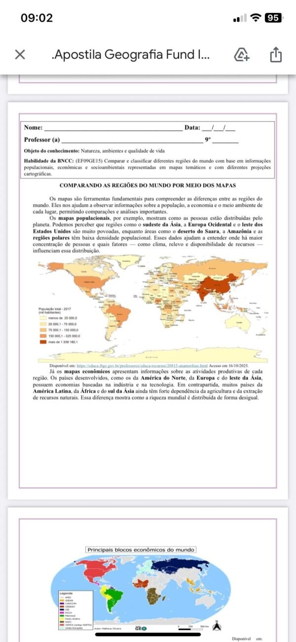 Apostila de Geografia 6 ao 9 ano - Imagem 4