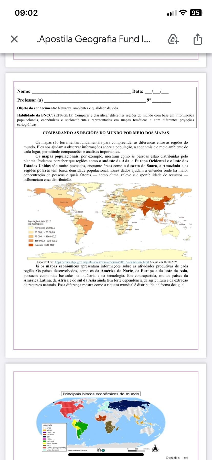 Apostila de Geografia 6 ao 9 ano - Imagem 4
