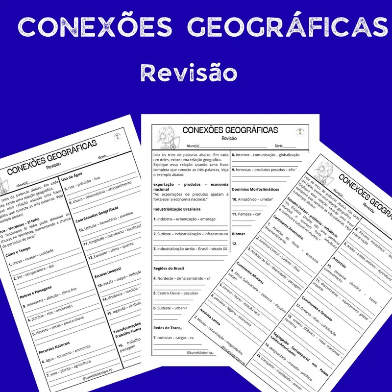 Conexões Geográficas (6º ao 9°) – Revisão de Conteúdos