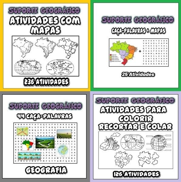 Combo 431 Atividades de Geografia
