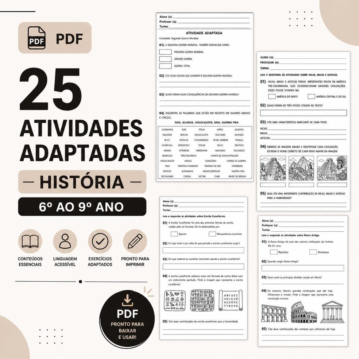 Atividades Adaptadas de História