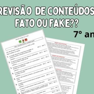 Revisão de conteúdos Fato ou Fake 7⁰ ano