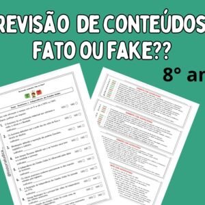 Revisão de conteúdos Fato ou Fake 8⁰ ano