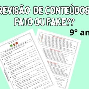 Revisão de conteúdos Fato ou Fake 9⁰ ano