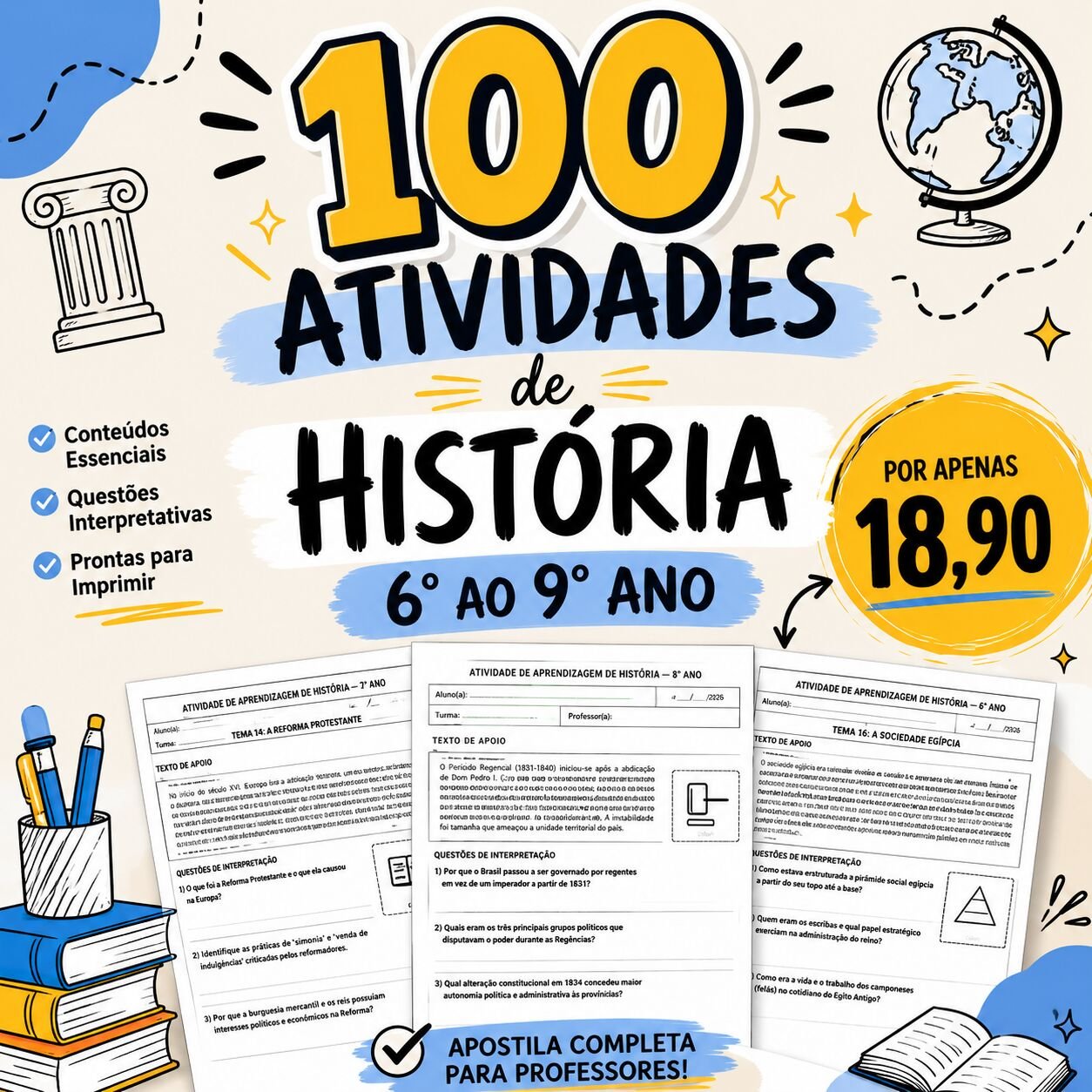 100 Atividades de História