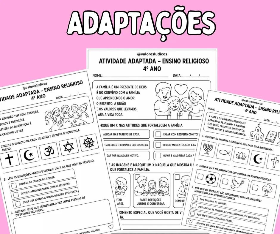 Planos de aulas e atividades Ensino Religioso 4⁰ ano - Imagem 3