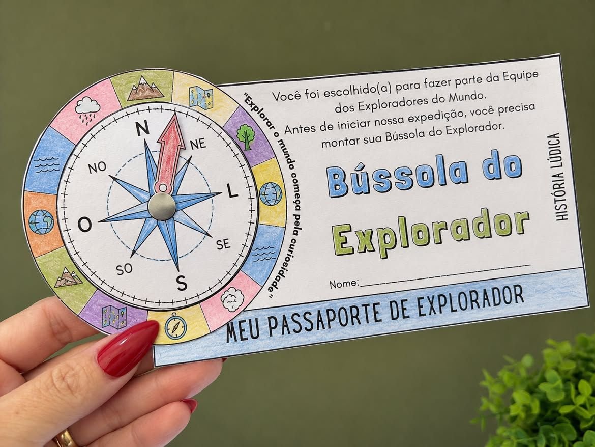 Atividade lúdica volta às aulas – Bússola do Explorador GEOGRAFIA