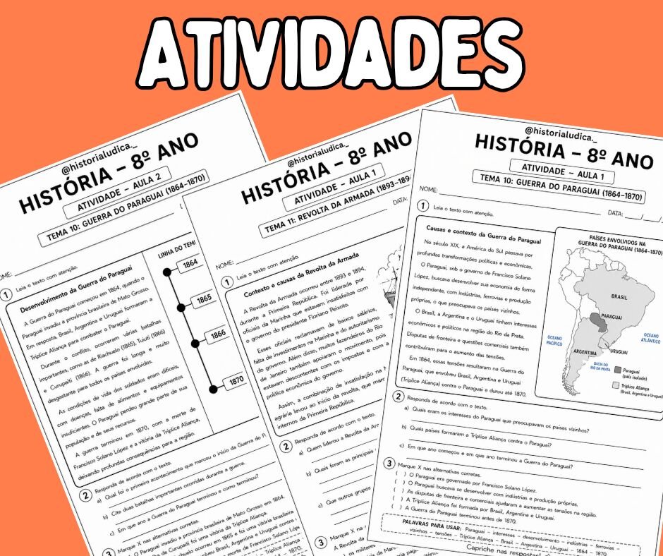 Combo Planos de aulas + atividades 8⁰ ano – 2⁰ Semestre - Imagem 3