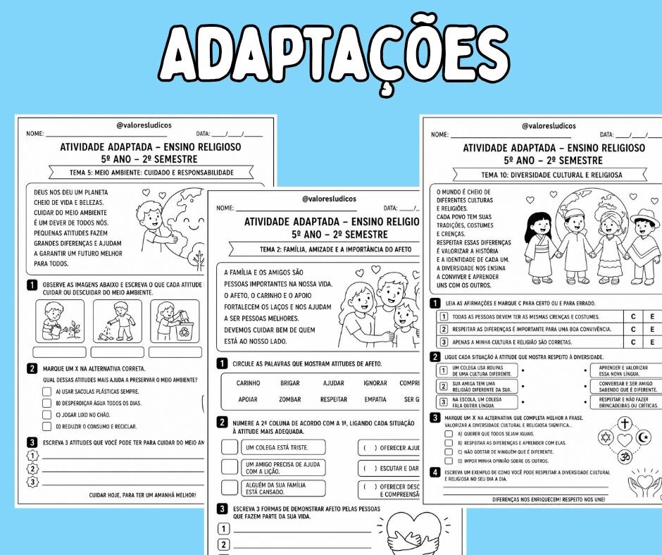 Planos de aulas e atividades Ensino Religioso 5⁰ ano - Imagem 3