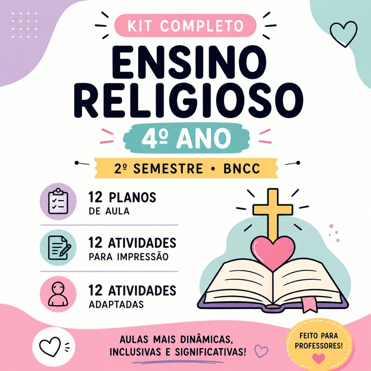 Planos de aulas e atividades Ensino Religioso 4⁰ ano
