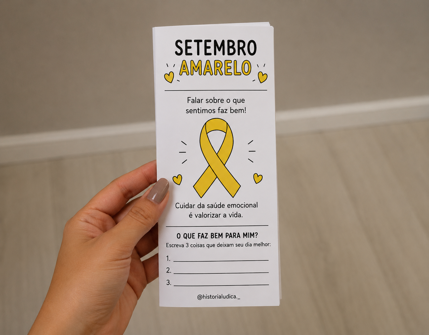 Folheto Educativo Setembro Amarelo 💛